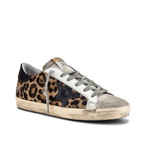 Golden Goose Superstar Sneaker in Snow Leopard & Black
